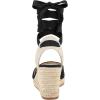 image:imagemysoft Womens Wedge Sandals Open Toe Espadrilles Platform Ankle Strap Lace Up Summer ShoesBlack
