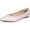 image:imagemysoft Womens Pointed Toe Ballet Flats Slip On Dress Shoes with Comfort Heel Protection Pink