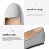 image:imagemysoft Womens Flats Slip on Loafer Ballet Flat Shoes with Comfort Heel ProtectionShiny Silver
