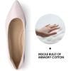 image:imagemysoft Womens Pointed Toe Ballet Flats Slip On Dress Shoes with Comfort Heel Protection Pink