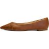 image:imagemysoft Womens Pointed Toe Ballet Flats Slip On Dress Shoes with Comfort Heel ProtectionBrown