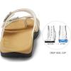 image:imagemysoft Womens Slide Sandals Adjustable Orthopedic Flip Flops Arch Support Comfortable Walking Summer ShoesBeigen