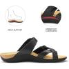 image:imagemysoft Womens Slide Sandals Adjustable Orthopedic Flip Flops Arch Support Comfortable Walking Summer ShoesBlack