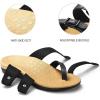 image:imagemysoft Womens Slide Sandals Adjustable Orthopedic Flip Flops Arch Support Comfortable Walking Summer ShoesBlack