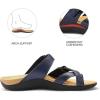 image:imagemysoft Womens Slide Sandals Adjustable Orthopedic Flip Flops Arch Support Comfortable Walking Summer ShoesNavy