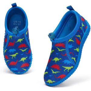 image:imagemysoft Kids Beach Water Shoes NonSlip Quick Dry Barefoot Swim Shoes Aqua Socks for Boys and Girls Toddler Little Big KidDinosaurs