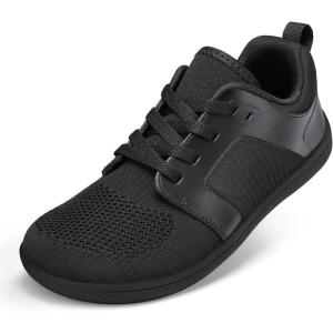 image:imagemysoft Womens Wide Toe Box Barefoot Shoes Zero Drop Minimalist Sneakers with Removable Insole for Bunions Walking amp Training All Black