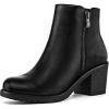 image:imagemysoft Womens Ankle Boots With Side ZipperBlack