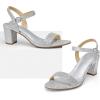 image:imagemysoft Women Chunky SandalsSilver Glitter