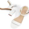 image:imagemysoft Women Chunky SandalsWhite Pu
