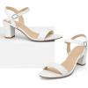 image:imagemysoft Women Chunky SandalsWhite Pu