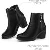 image:imagemysoft Womens Ankle Boots With Side ZipperBlack