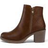 image:imagemysoft Womens Ankle Boots With Side ZipperBrown Pu Splicing