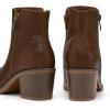 image:imagemysoft Womens Ankle Boots With Side ZipperBrown Pu Splicing