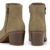 image:imagemysoft Womens Ankle Boots With Side ZipperWheat Nubuck