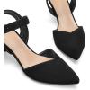 image:imagemysoft Womens Kitten Heels Pumps 2 Inch Low Heel Closed Toe Dress Shoes for Wedding Party Office Comfort Fit Medium Wide WidthBlack Nubuck