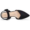 image:imagemysoft Womens Kitten Heels Pumps 2 Inch Low Heel Closed Toe Dress Shoes for Wedding Party Office Comfort Fit Medium Wide WidthBlack Nubuck