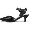 image:imagemysoft Womens Kitten Heels Pumps 2 Inch Low Heel Closed Toe Dress Shoes for Wedding Party Office Comfort Fit Medium Wide WidthBlack Pu