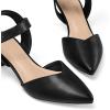 image:imagemysoft Womens Kitten Heels Pumps 2 Inch Low Heel Closed Toe Dress Shoes for Wedding Party Office Comfort Fit Medium Wide WidthBlack Pu