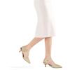 image:imagemysoft Womens Kitten Heels Pumps 2 Inch Low Heel Closed Toe Dress Shoes for Wedding Party Office Comfort Fit Medium Wide WidthGold Glitter