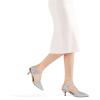 image:imagemysoft Womens Kitten Heels Pumps 2 Inch Low Heel Closed Toe Dress Shoes for Wedding Party Office Comfort Fit Medium Wide WidthSilver Glitter