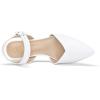 image:imagemysoft Womens Kitten Heels Pumps 2 Inch Low Heel Closed Toe Dress Shoes for Wedding Party Office Comfort Fit Medium Wide WidthWhite Pu