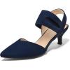 image:imagemysoft Womens Kitten Heels Pumps 2 Inch Low Heel Closed Toe Dress Shoes for Wedding Party Office Comfort Fit Medium Wide WidthNavy Slip on