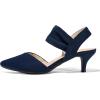 image:imagemysoft Womens Kitten Heels Pumps 2 Inch Low Heel Closed Toe Dress Shoes for Wedding Party Office Comfort Fit Medium Wide WidthNavy Slip on