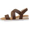 image:imagemysoft Womens Wedge Sandals Casual Low Heel Comfortable Walking Espadrilles Elastic Strap Slip on ShoesBrown