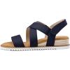 image:imagemysoft Womens Wedge Sandals Casual Low Heel Comfortable Walking Espadrilles Elastic Strap Slip on ShoesNavy