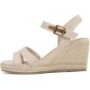 image:imagemysoft Womens Espadrilles Open Toe Wedge Sandals Ankle Strap Summer Dressy ShoesBeige