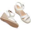 image:imagemysoft Womens Espadrilles Open Toe Wedge Sandals Ankle Strap Summer Dressy ShoesWhite