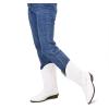 image:imagemysoft Cowboy Boots For Women  Western Cowgirl Boots Mid Calf Chunky Heel Booties Pointed Toe Country ShoesWhite Textured