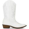 image:imagemysoft Cowboy Boots For Women  Western Cowgirl Boots Mid Calf Chunky Heel Booties Pointed Toe Country Shoes