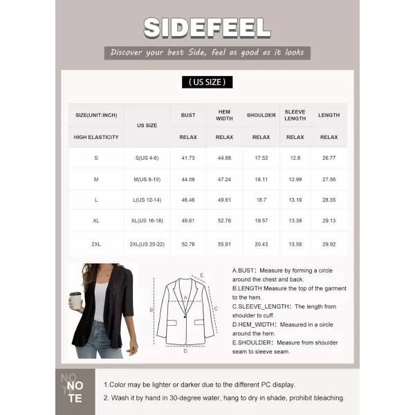Sidefeel Lightweight Summer Cardigan for Women Spring Netted Knit Ruffle Half Sleeve Kimono Cover UpsBlack