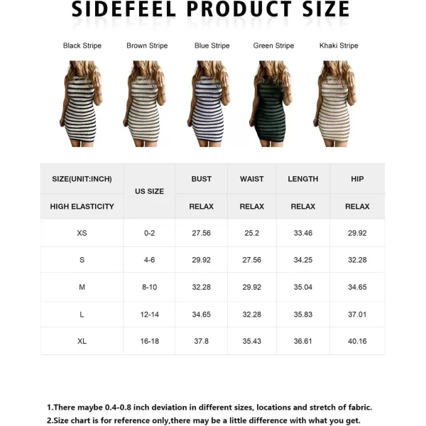 Sidefeel Womens 2024 Summer Sexy Hollow Out Crochet Dresses Casual Striped Crewneck Sleeveless Sundress Bodycon Mini DressRed Stripe