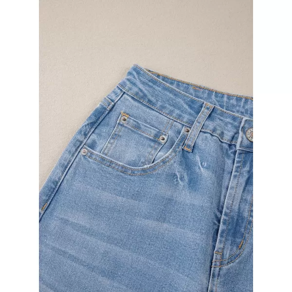 Sidefeel Womens Barrel Jeans Wide Leg Vintage Mid Rise Y2k Baggy Boyfriend Ankle Denim PantsClassic Blue