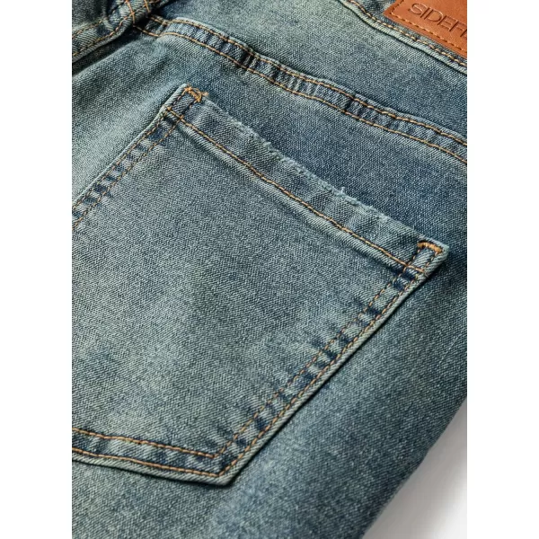 Sidefeel Womens Barrel Jeans Wide Leg Vintage Mid Rise Y2k Baggy Boyfriend Ankle Denim PantsRetro Blue