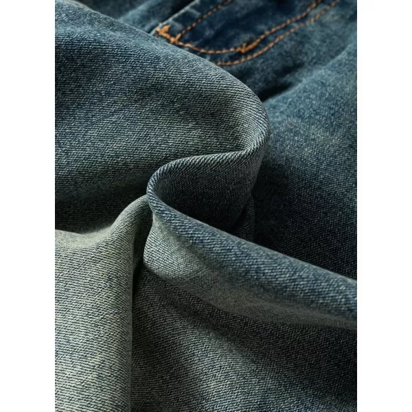 Sidefeel Womens Barrel Jeans Wide Leg Vintage Mid Rise Y2k Baggy Boyfriend Ankle Denim PantsRetro Blue