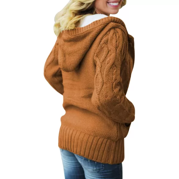 Sidefeel Womens Cardigan Sweaters Hooded Cardigans Fleece Lined Jackets Winter Sweater CoatAs Shown