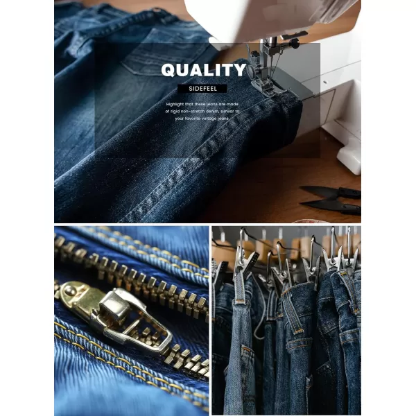 Sidefeel Womens High Waisted Jeans Strechy Raw Hem Straight Leg Denim Pants with PocketsMist Blue