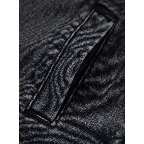 Sidefeel Womens Jean Jacket Oversized Boyfriend Button Up Long Sleeve Split Denim JacketsGray