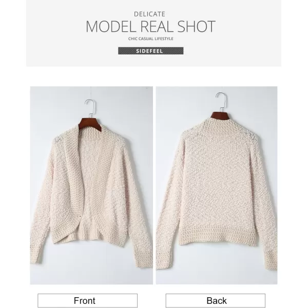 Sidefeel Womens Cardigans Sweaters Casual Long Sleeve Open Front Chunky Knit Coats 2024 Fall FashionGray