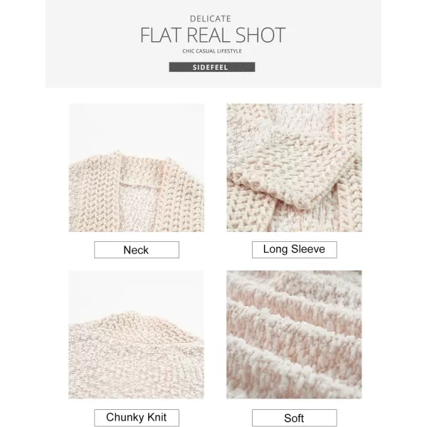 Sidefeel Womens Cardigans Sweaters Casual Long Sleeve Open Front Chunky Knit Coats 2024 Fall FashionRed