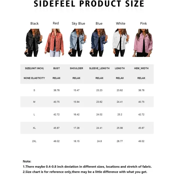 Sidefeel Womens Denim Jacket Long Sleeve Button Distressed Ripped Jean CoatA Sky Blue