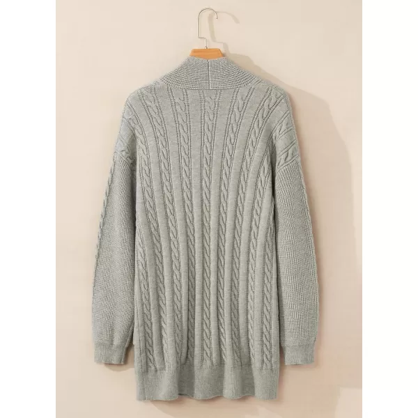 Sidefeel Womens Cardigan Sweaters Open Front Long Sleeve Knit Chunky Sweater CoatsGray