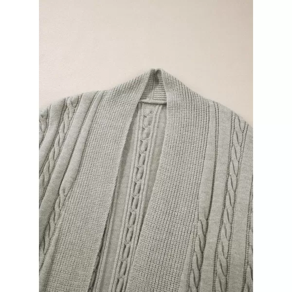 Sidefeel Womens Cardigan Sweaters Open Front Long Sleeve Knit Chunky Sweater CoatsGray