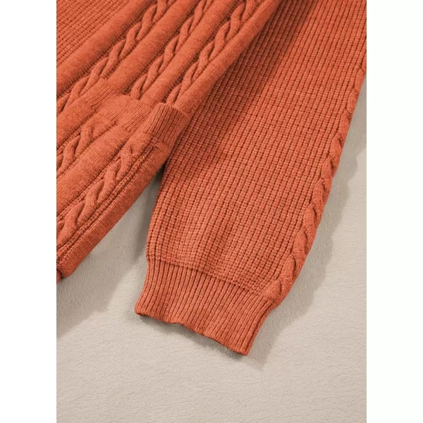 Sidefeel Womens Cardigan Sweaters Open Front Long Sleeve Knit Chunky Sweater CoatsOrange