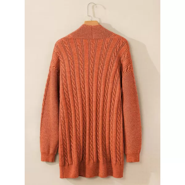 Sidefeel Womens Cardigan Sweaters Open Front Long Sleeve Knit Chunky Sweater CoatsOrange