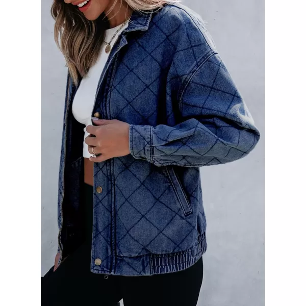 Sidefeel Womens Denim Jeans Jacket Long Sleeve Overszied Jean Coat Boyfriend Fall Outfit 2024 TrendyBluing